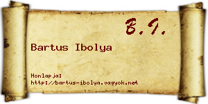 Bartus Ibolya névjegykártya